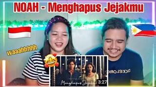 NOAH - Menghapus Jejakmu (feat. Rejoz TheGROOVE) | Official Music Video | FILIPINO COUPLE REACTION