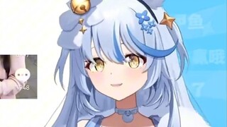 Sakura girl watched the big white cat popularize "Ou Jinjin" and "Hakimi" and was very nervous throu