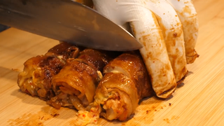 cheese bacon kimchi roll