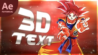 Xenoz's 3D Text - After Effect AMV Tutorial!