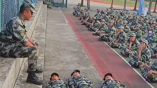 Someone said they wanted to lie down during military training, so I just obliged them.