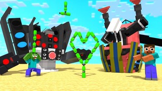 Monster School : Skidibi Toilet x CameraMan Super Flip Bottle - Minecraft Animation