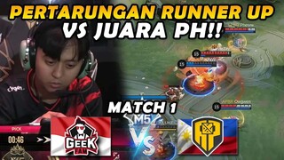 PERTARUNGAN RUNNER UP ID VS JUARA PH DIMULAI!! GEEK MASIH TANPA NAEL!!  - GEEK VS BREN MATCH 1