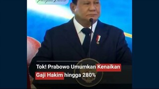 Presiden RI Prabowo Subianto resmi menaikkan gaji para hakim Mahkamah Agung (MA). Tak tanggung-tangg