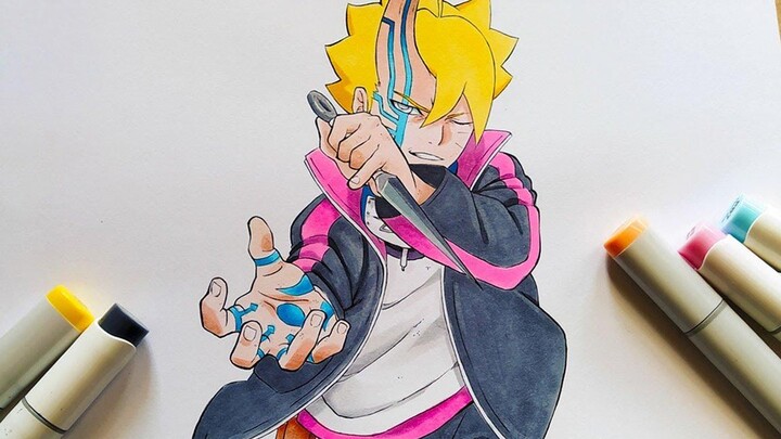 วิธีการวาด Borushiki - Boruto Naruto Next Generations ทีละขั้นตอนการสอน