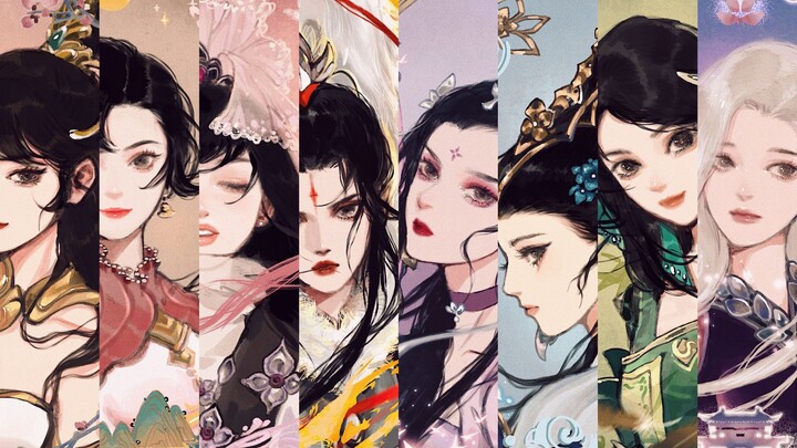 【A Xin】Menggambar Delapan Putri Dinasti Tang yang Cantik