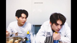 [Vietsub] BrightWin - Chơi vật tay với nhau, ai sẽ được ăn lẩu đây? #LiveAtLunchxBrightWin CUT