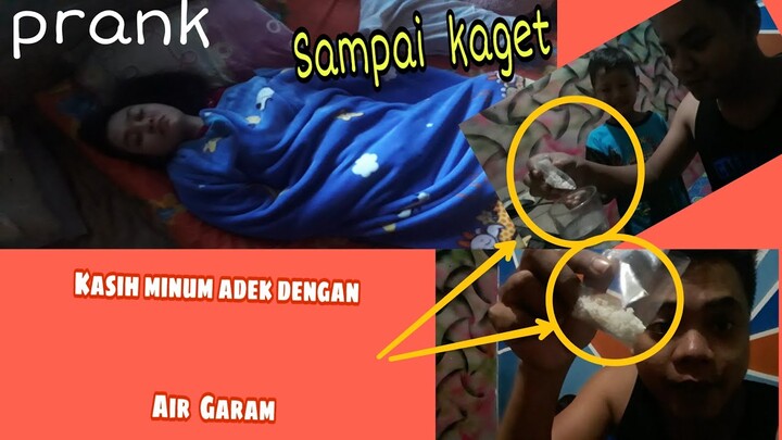 PRANK KASIH MINUM AIR GARAM KE ADEK SAAT TIDUR PULES | AUTO BANGUN