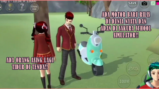 ADA MOTOR KELUARAN BARU DI SAKURA SCHOOL SIMULATOR!! ADA ORANG ASING LAGI TIDUR DI TENDA!??