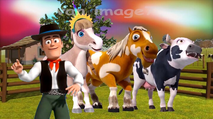 Zenón, La Vaca Lola y Los Dos Caballos Disfrutan Bailando Con Efectos Visuales Muy Divertidos