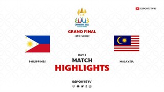 Philippines vs Malaysia GAME 1 Grand Final SEA Games Cambodia 2023 | PHI vs MAS ESPORTSTV