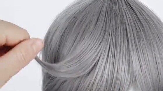 Tutorial penataan wig cos untuk anak voli cantik Takashi Sugawara