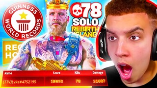 Reacting to WORLD RECORD 78 KILLS SOLO in Rebirth Island Warzone!