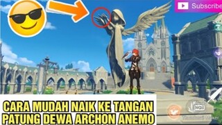 Cara Mudah Naik Ke Patung Dewa Archon Anemo Di Genshin Impact