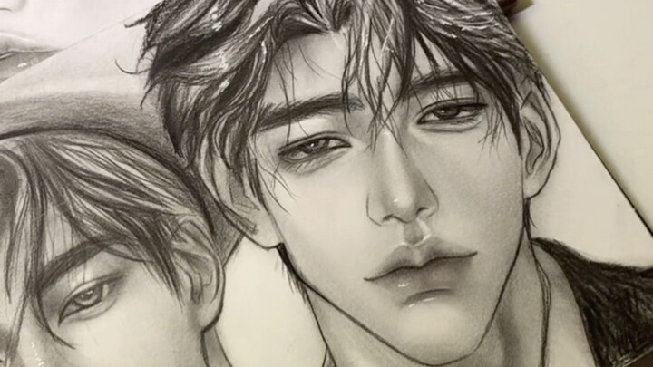 Drawing a male face🩶