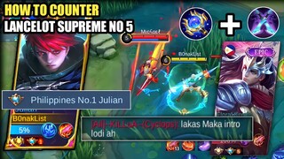 JULIAN TUTORIAL how counter LANCELOT supreme no 5 Belarus in solo ranked | JULIAN GAMEPLAY