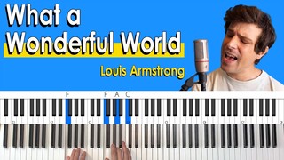 How to play “What A Wonderful World ” on piano [Piano Tutorial/Chords for Singing]
