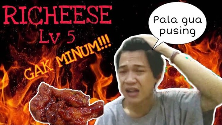 CHALLENGE!! MUKBANG RICHEESE LEVEL 5 SAMPE PUSING!! GAKUAT