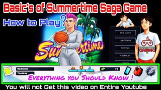 All Basic's of Summertime saga | How to Play ? | Everything You Should Know about the Game Menu