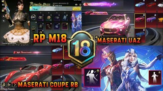 ROYAL PASS M18 | 1 TO 50RP LEAKS | MASERATI SUPERCAR COLLABORATION | MASERATI CAR | RP M18 LEAKS