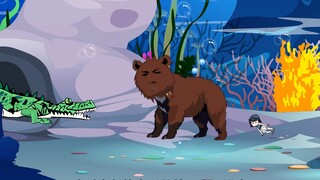 Crocodiles enter the village and use the villagers as food