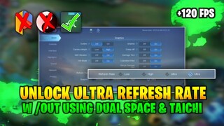 How to Enable Ultra Refresh Rate in Mobile Legends - Without using Parallel Space and Taichi - 2022