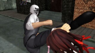 MMD Fight Furious Kicks (禰豆子 vs 罪)