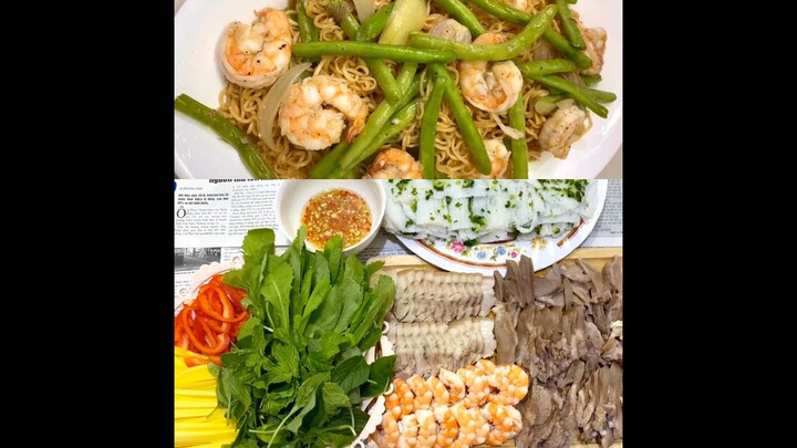 Mì xào Tôm , bánh hỏi cuốn tôm ,thịt , lưỡi heo ngon không dừng lại được