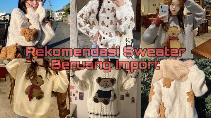 Oversize Sweater Bear Import Rekomendasi | By Shopee