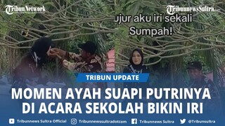 Viral, Momen Haru Ayah Asyik Suapi Putrinya di Acara Sekolah, Sederhana tapi Bikin Warganet Terenyuh