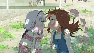 龙女仆：康娜和才川玩超心动游戏，艾露玛在河道现出龙族本体洗澡！