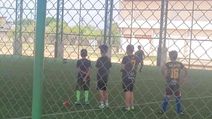 whit my som in the soccer school