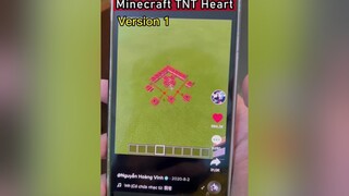 2 Version of TNT Heart minecraft ❤ Theo các bạn cái nào đẹp hơn ?? 😆 vinhmc minecraft fyp