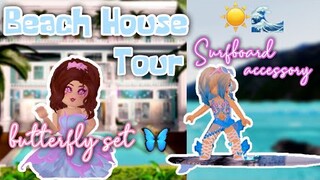 🌴☀️ Beach House Tour, New Butterfly Set 🦋, Surfboard & many more! | Royale High Updates