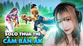 [Free Fire]Trận SOLO Căng Nhất Từ Trước Đến Giờ Ai Thua Sẽ Không Bao Giờ Được Dùng AK Nữa|Ngân Kaito