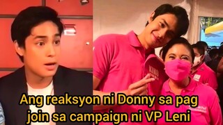 Donny Pangilinan NAGSALITA na dahil pinag usapan sya sa pag join sa Campaign ni VP Leni Robredo
