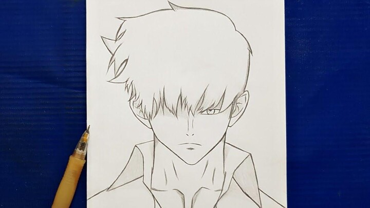 วิธีการวาด Anime Boy (ซองจินวู) ซองจินก้าวคนละก้าว ง่าย