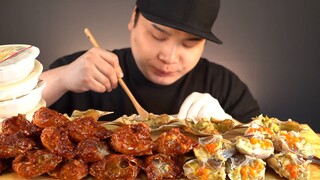 Mukbang ghẹ ngâm tương và ngâm tương cay #mukbang