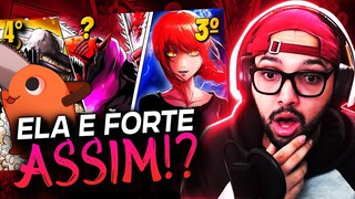 MISERICÓRDIA!! REACT - TOP 10 DEMÔNIOS MAIS FORTES DE CHAINSAW MAN