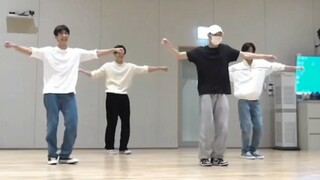 【97】交换舞蹈light the flame，因为珉奎的神预言dk跳错，开始笑场