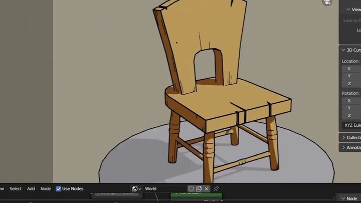 A daily Blender exercise: wooden chair