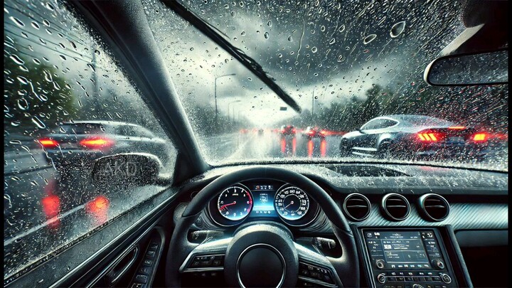 relaxing sound/car driving in the rain/rain sound