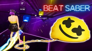 HAPPIER - Marshmello ft. Bastille in BEAT SABER [First Attempt]