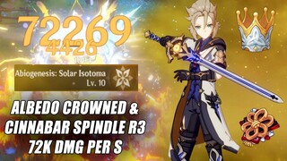 Albedo Crowned & Cinnabar Spindle R3 - 72k DMG Per S Max Power Combo Showcase