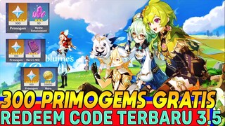 300 Primogems Gratis Nih Buruan Ambil Kode Redeem nya! Kode Redeem 3.5 Genshin Impact Indonesia