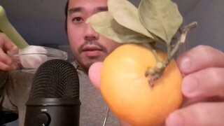 ASMR ORGANIC MANDARIN JUICE BOWL LICKING