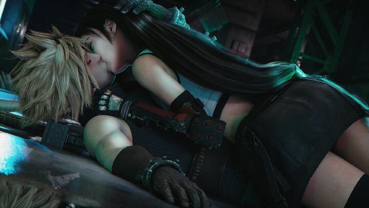 Cloud and Tifa in <Final Fantasy VII>|<Everybody Knows I Love You>
