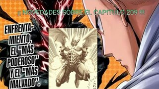 ¡¡ COSAS SOBRE EL CAPITULO 209 DE ONE PUNCH-MAN !!! #manga