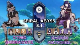 Spiral Abyss 3.1 BROKEN ELECTRO DPS Cyno Aggravate & Raiden National - Genshin Impact Indonesia