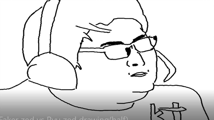 Adegan lukisan tangan pertarungan Faker melawan Yue Lun